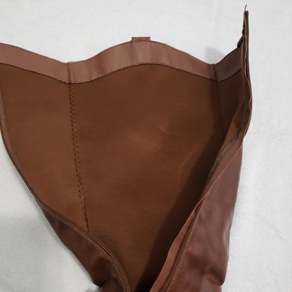 Ardene Comfort Foam Zip up Brown Boots - Picture 3 of 3